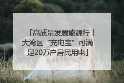 高质量发展能源行丨大湾区“充电宝”可满足20万户居民用电